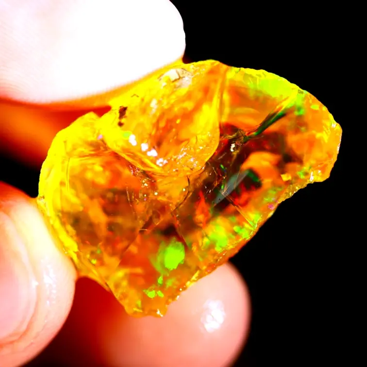 Welo éthiopien brut - Opale de cristal - "Nature's Gem" - (25 x 17 x 11 mm - 22 carats) - POC-0504