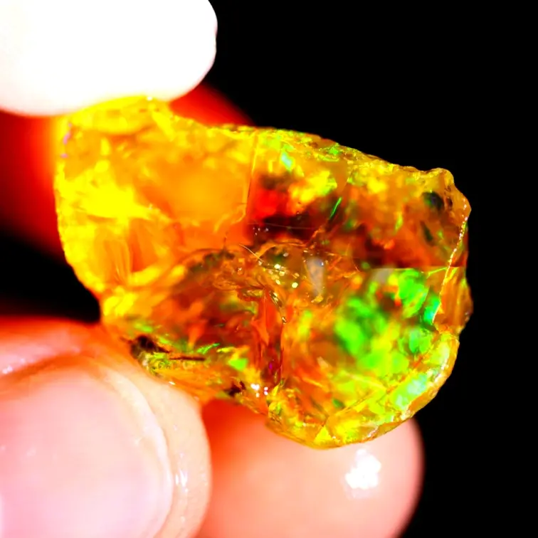 Ruwe Ethiopische Welo - Kristal Opaal - "Nature's Gem" - (25 x 17 x 11 mm - 22 karaat) - POC-0504