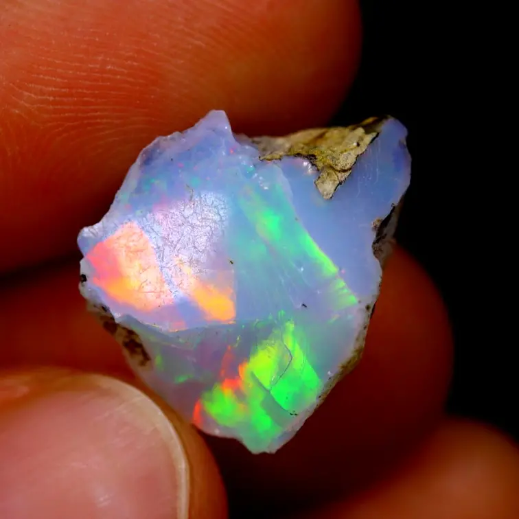 Äthiopischer Welo-Opal im Rohzustand - " Spirit Guide" - (17 x 13 x 7 mm - 7 Karat) - POC-0508