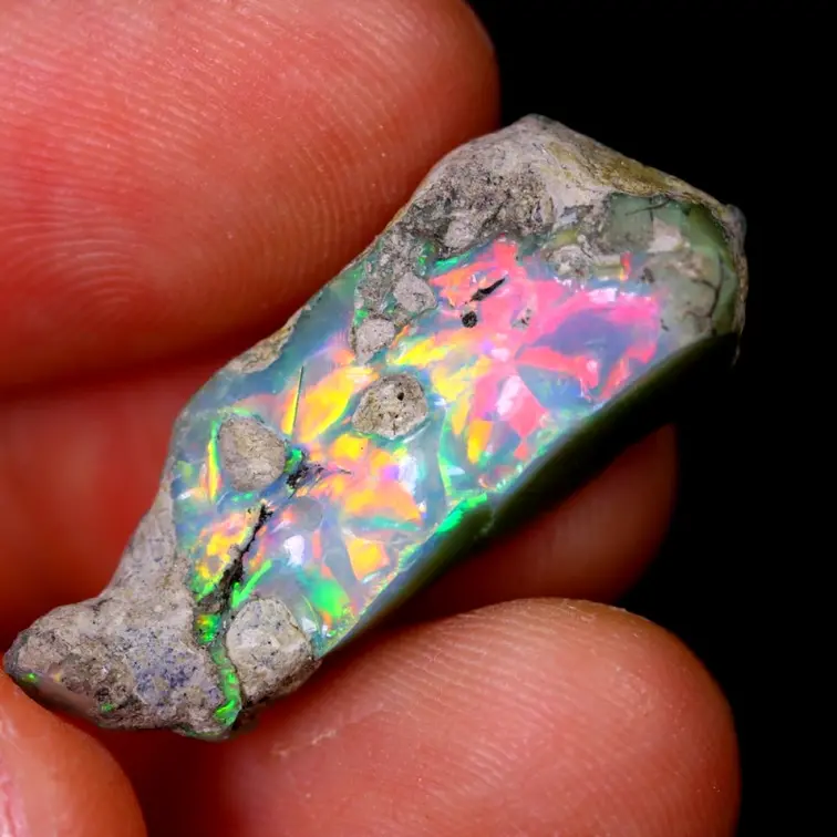 Äthiopischer Welo-Opal - " Soul Key" - (27 x 10 x 7 mm - 7 Karat) - POC-0509