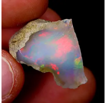 Äthiopischer Welo-Opal in Rohform - "Fading Rainbow" - (22 x 18 x 11 mm - 12 Karat) - POC-0511