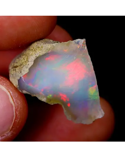 Opale Welo etiope grezzo - "Fading Rainbow" - (22 x 18 x 11 mm - 12 carati) - POC-0511