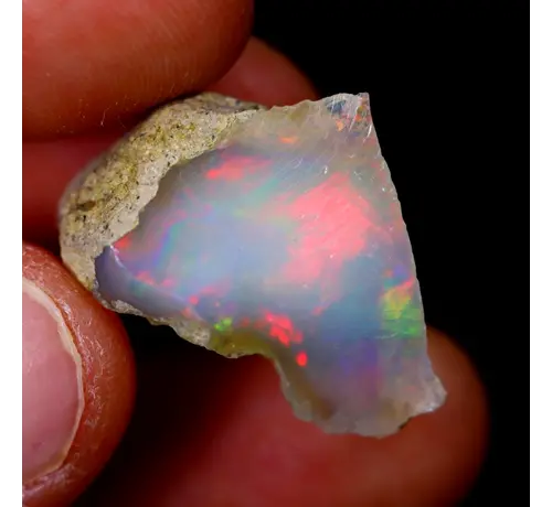 Rough Ethiopian Welo Opal - "Fading Rainbow" - (22 x 18 x 11 mm - 12 carats) - POC-0511