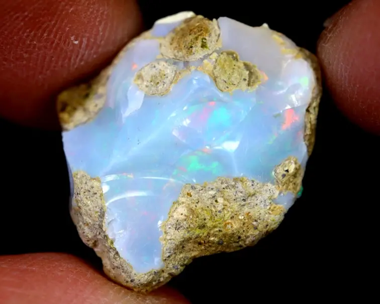 Äthiopischer Welo-Opal in Rohform - "Magical Lake" - (21 x 17 x 9 mm - 12 Karat) - POC-0512