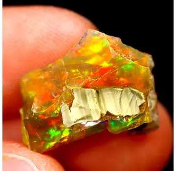 Äthiopischer Welo-Opal in Rohform - "Copper Nugget" - (18 x 14 x 6 mm - 6 Karat) - POC-0513