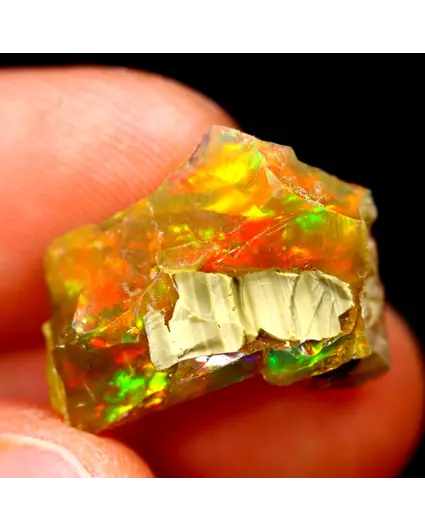 Rough Ethiopian Welo Opal - "Copper Nugget" - (18 x 14 x 6 mm - 6 carats) - POC-0513