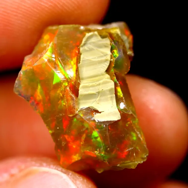 Opale Welo éthiopienne brute - "Copper Nugget" - (18 x 14 x 6 mm - 6 carats) - POC-0513