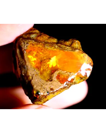 Ruwe Ethiopian Welo - Cristal Opaal - "Magma's Rise" - (31 x 30 x 17 mm - 89 carats) - POC-0514