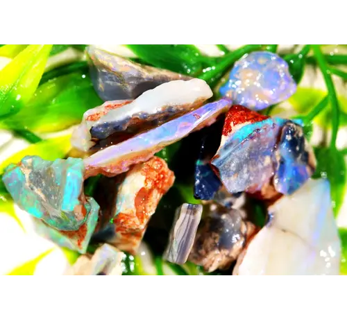 Opale australiano - grezzo - "Ocean's Treasure" (21 x 18 x 4 mm - 54 carati) - POC-0521