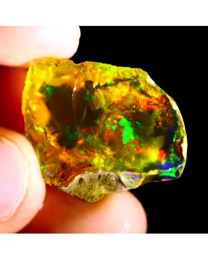 Ruwe Ethiopische Welo - Kristal Opaal - "Reborn World" - (25 x 23 x 15 mm - 43 karaat) - POC-0558
