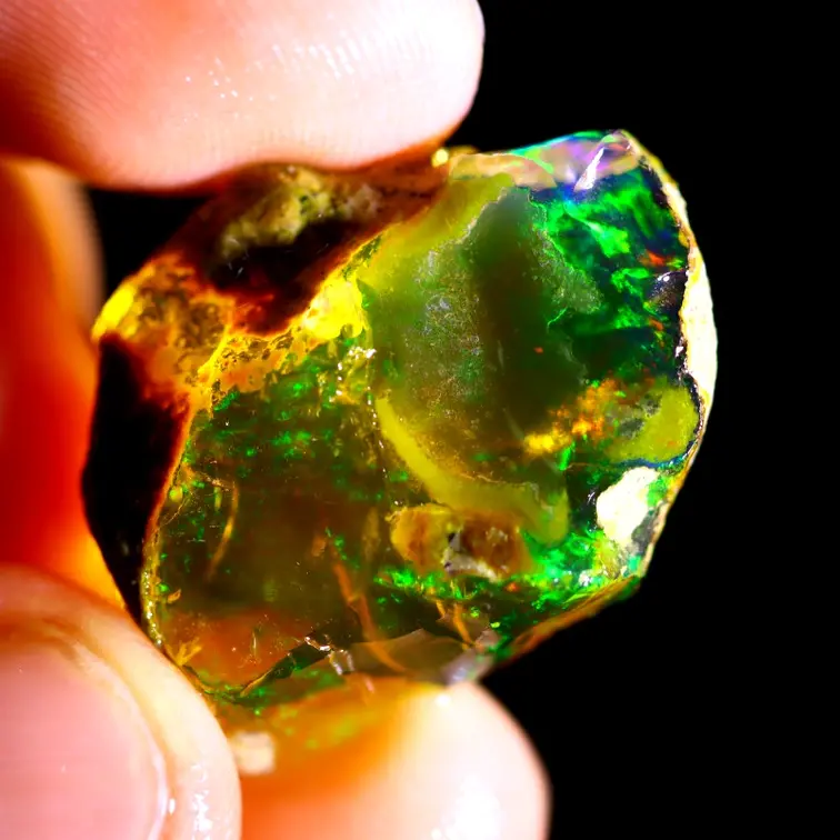 Ruwe Ethiopian Welo - Crystal Opaal - "Reborn World" - (25 x 23 x 15 mm - 43 carats) - POC-0558