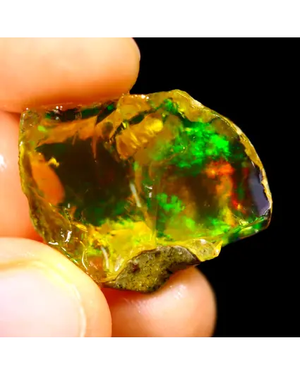 Ruwe Ethiopian Welo - Cristal Opaal - "Growing Sun" - (23 x 19 x 6 mm - 14 carats) - POC-0559