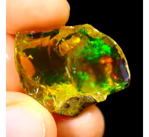 Ruwe Ethiopian Welo - Cristal Opaal - "Growing Sun" - (23 x 19 x 6 mm - 14 carats) - POC-0559