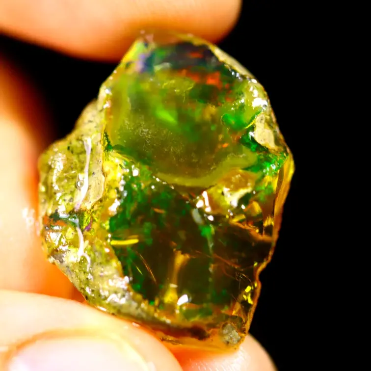 Ruwe Ethiopian Welo - Cristal Opaal - "Growing Sun" - (23 x 19 x 6 mm - 14 carats) - POC-0559