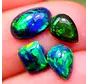 Set of 4 Ethiopian Welo - Smoked Opals "Odd Treasures" - (8,7 x 5,6 x 3,3 mm - 2.15 carats) - POC-0562