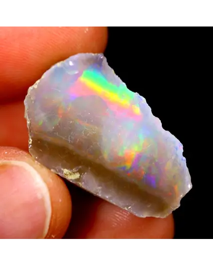 Rough Ethiopian Welo Opal - "Inverted Rainbow" - (26 x 17 x 12 mm - 18 carats) - POC-0585