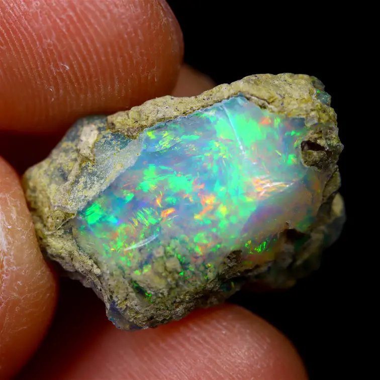 Äthiopischer Welo-Opal in Rohform - "Verborgenes Glück" - (18 x 12 x 8 mm 7 Karat) - POC-0592