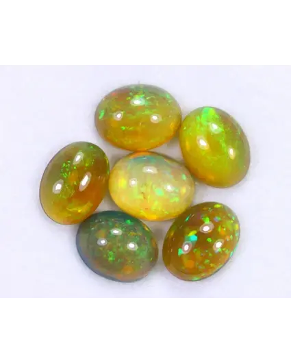 Satz von 6 äthiopischen Welo - Räucheropalen " Aztek Currency" - (7.6x5.9x2.9 mm - 5.08 Karat) - POC-0595