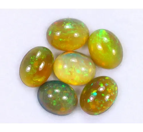 Set di 6 Welo etiopi - Opali affumicati " Aztek Currency" - (7.6x5.9x2.9 mm - 5.08 carati) - POC-0595