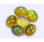 Set van 6 Ethiopische Welo - Gerookte Opalen "Aztek Currency" - (7.6x5.9x2.9 mm - 5.08 karaat) - POC-0595