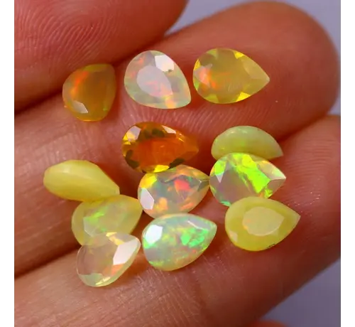 Set Ethiopian Welo Opals - "Wishing Stars" - (6.9x4.9x4mm - 5.16 carats) - POC-0596