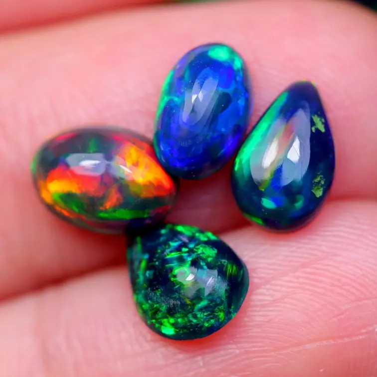 Ethiopische Welo Opaal Smoked - "Portal Keys" - (9,1x6x2,6 mm - 2.54 karaat) - POC-0598