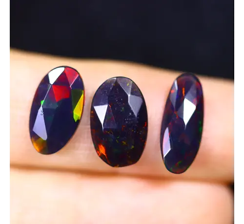 Ethiopische Welo Opaal Smoked - "Sacred Orbs" - (12.2x6.9x1.9 mm - 2.49 karaat) - POC-0708