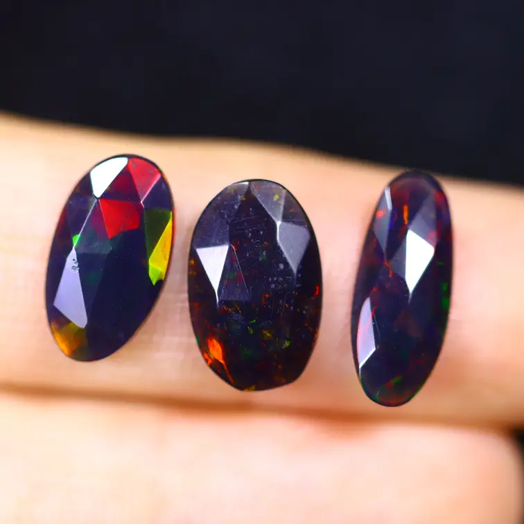 Ethiopische Welo Opaal Smoked - "Sacred Orbs" - (12.2x6.9x1.9 mm - 2.49 karaat) - POC-0708