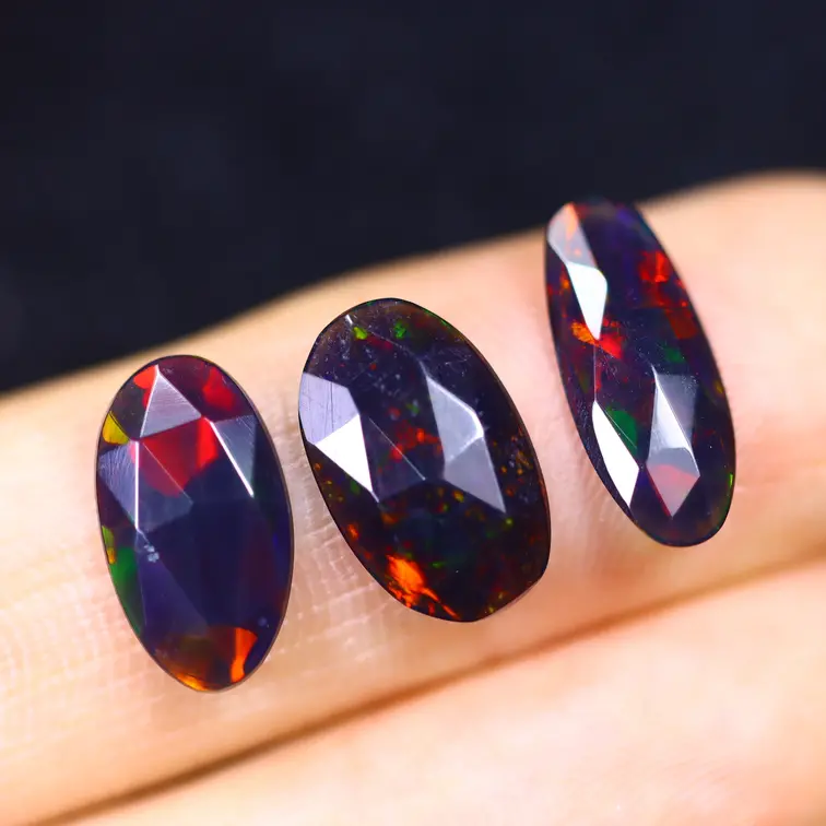 Ethiopische Welo Opaal Smoked - "Sacred Orbs" - (12.2x6.9x1.9 mm - 2.49 karaat) - POC-0708