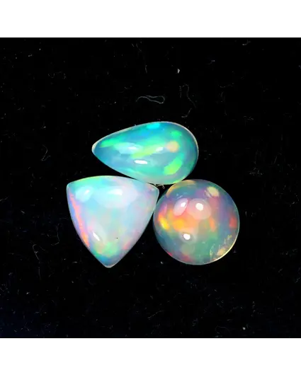 Set di opali Welo etiopi - “Elemental Trifecta” - (6,5x4 mm - 2,47 carati) - POC-0641