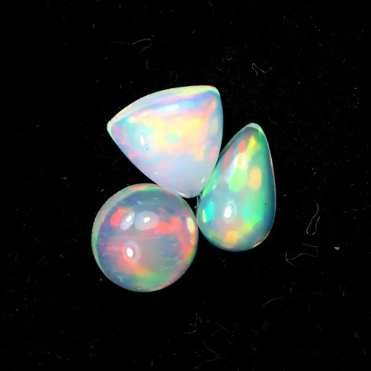 Set van Ethiopische Welo Opalen - "Elemental Trifecta" - (6,5x4 mm - 2.47 karaat) - POC-0641
