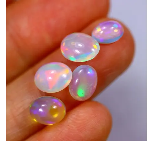Set of Ethiopian Welo Opals - "Birth of Universes" - (8,9 x 6,7 x 3,6 mm - 4,34 carats) - POC-0647