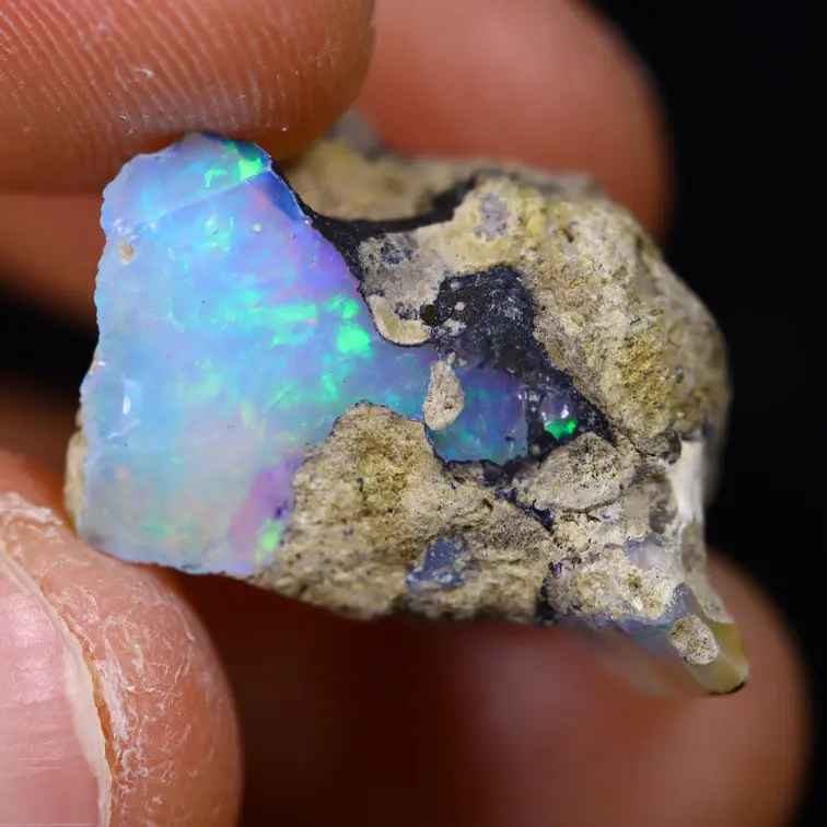 Opale Welo etiope grezzo - “Veil of Life" - (20 x 12 x 12 mm - 12 carati) - POC-0651