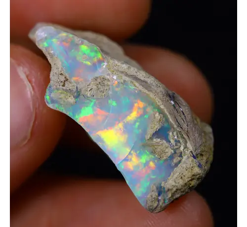 Ruwe Ethiopische Welo Opaal - "Majestic Sea" - (29 x 14 x 12 mm - 18 karaat) - POC-0653