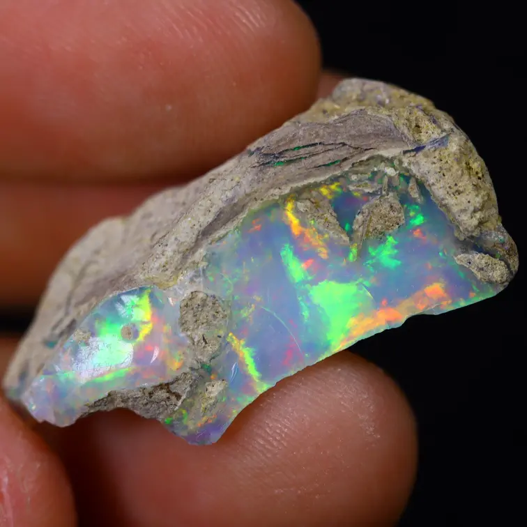 Rough Ethiopian Welo Opal - ‘Majestic Sea’ - (29 x 14 x 12 mm - 18 carats) - POC-0653