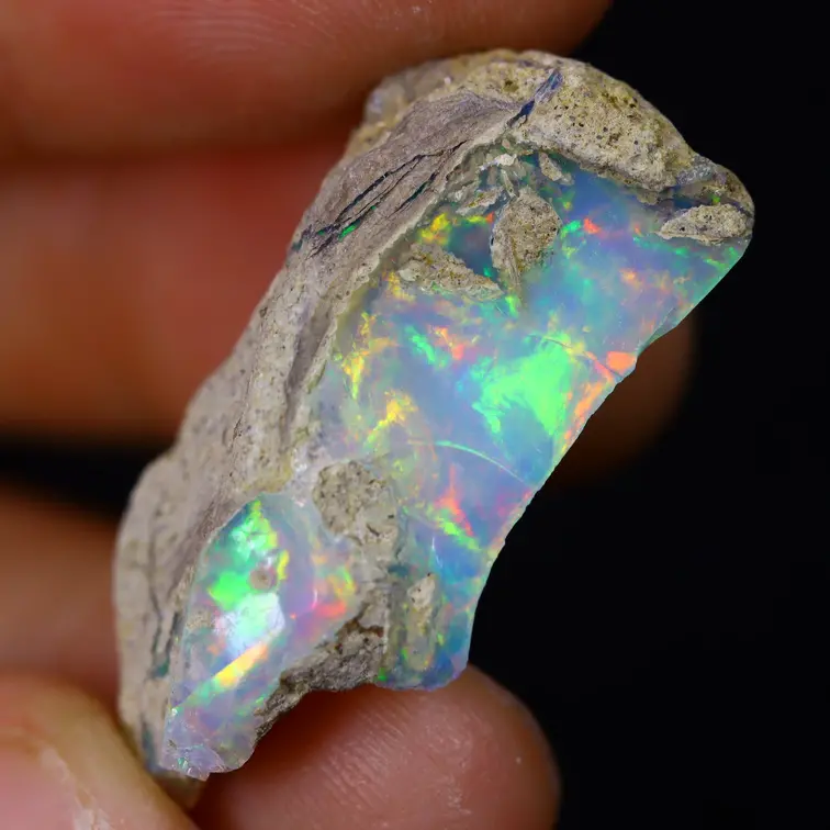 Rough Ethiopian Welo Opal - ‘Majestic Sea’ - (29 x 14 x 12 mm - 18 carats) - POC-0653