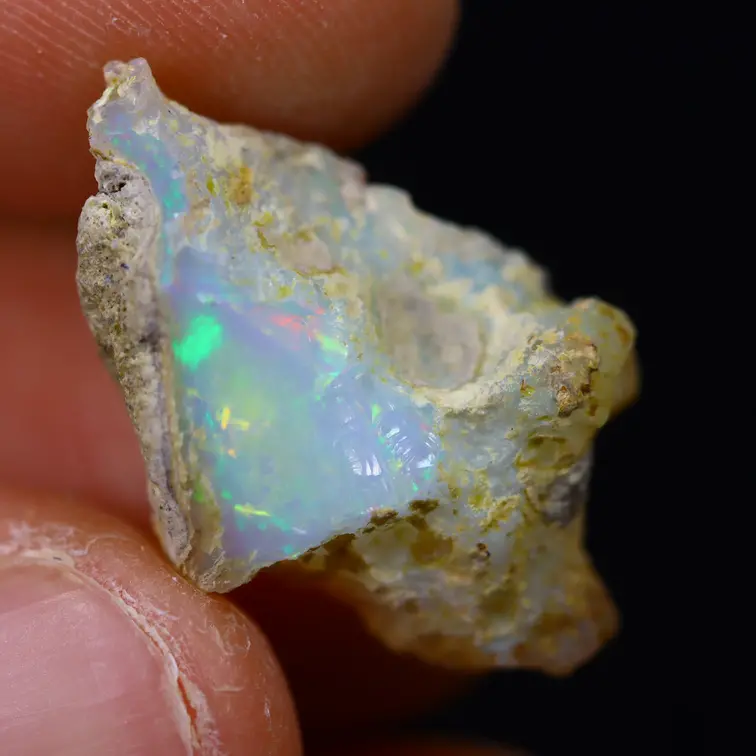 Rough Ethiopian Welo Opal - "Unnatural Sea" - (22 x 13 x 6 mm - 7 carats) - POC-0657
