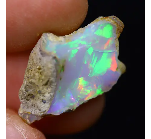 Opale Welo etiope grezzo - "Unnatural Sea" - (22 x 13 x 6 mm - 7 carati) - POC-0657