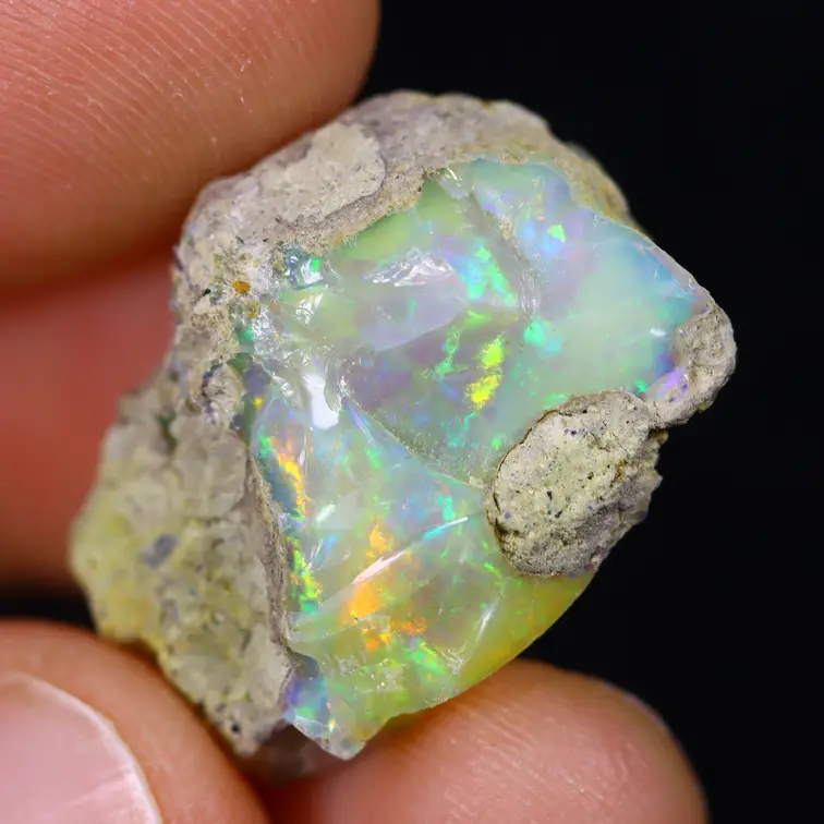 Opale Welo etiope grezzo - "Mirror of the Soul" - (21 x 17 x 7 mm - 12 carati) - POC-0662