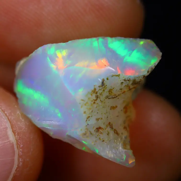 Äthiopischer Welo-Opal in Rohform - "Nature's Blessing" - (15 x 14 x 9 mm - 7 Karat) - POC-0664