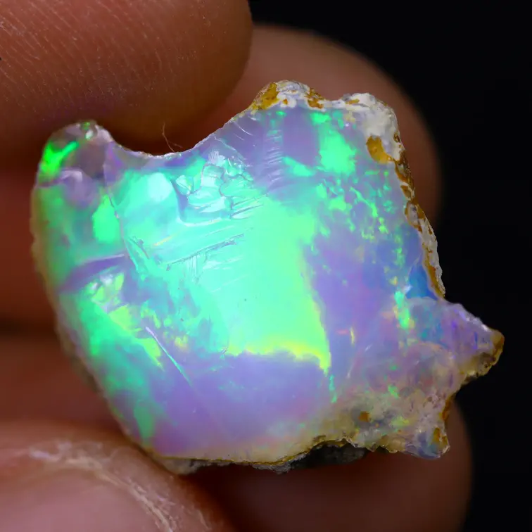 Ruwe Ethiopische Welo Opaal - "Magical Lake" - (18 x 16 x 9 mm - 10 karaat) - POC-0668