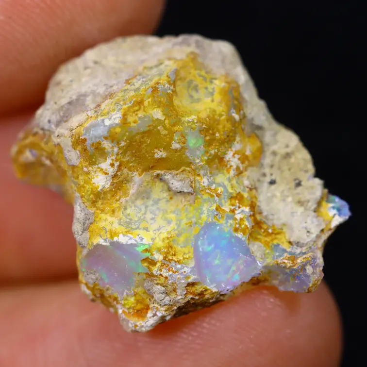 Opale Welo éthiopienne brute - "Magical Lake" - (18 x 16 x 9 mm - 10 carats) - POC-0668