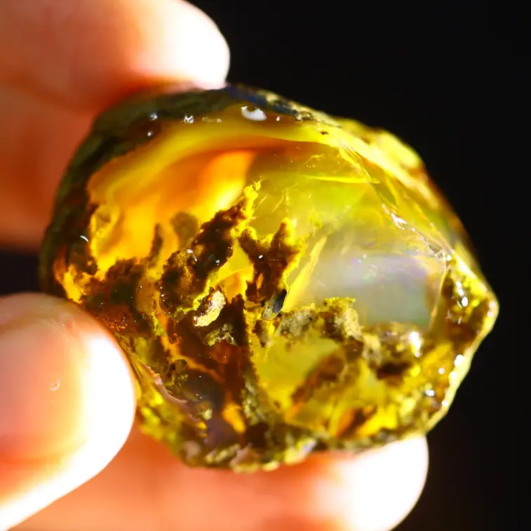 Welo Etíope en bruto - Ópalo Cristal - «Meteor Incoming" - (38 x 33 x 27 mm - 153 quilates) - POC-0673