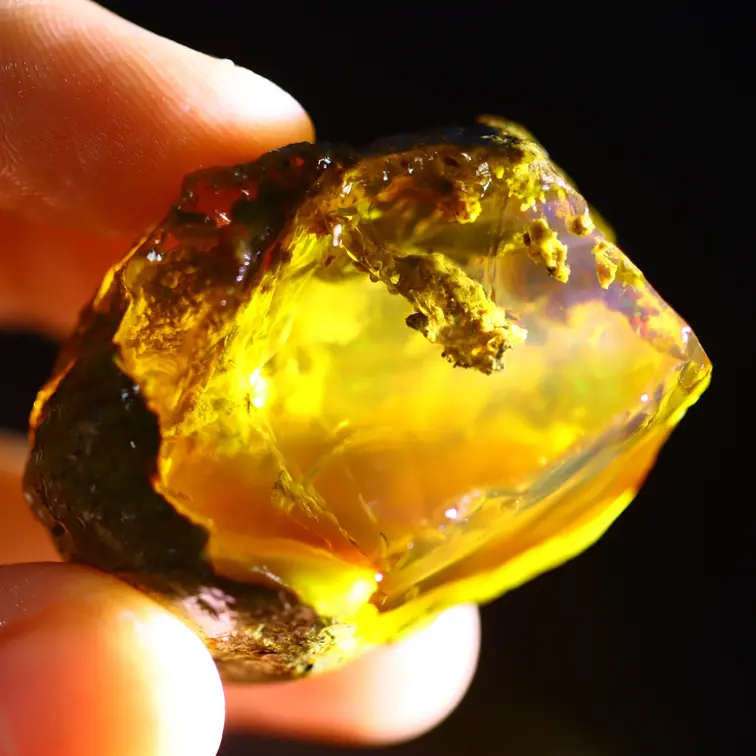 Welo Etíope en bruto - Ópalo Cristal - «Meteor Incoming" - (38 x 33 x 27 mm - 153 quilates) - POC-0673