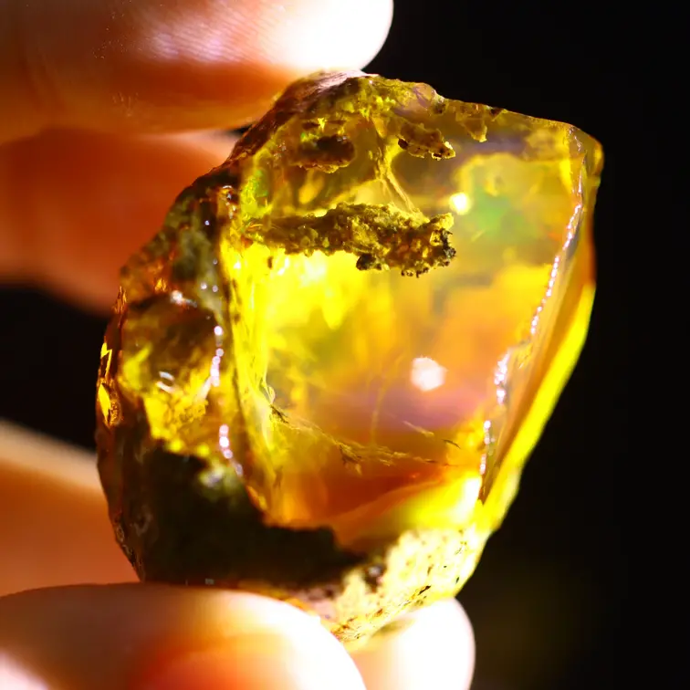 Welo Etíope en bruto - Ópalo Cristal - «Meteor Incoming" - (38 x 33 x 27 mm - 153 quilates) - POC-0673