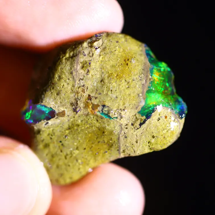 Äthiopischer Welo-Rohstein - Kristallopal - „Ruf der Natur“ - (25 x 20 x 10 mm - 27 Karat) - POC-0676