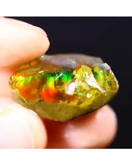 Welo Etíope en bruto - Ópalo Cristal - «Piedra de la Furia» - (25 x 16 x 11 mm - 22 quilates) - POC-0678