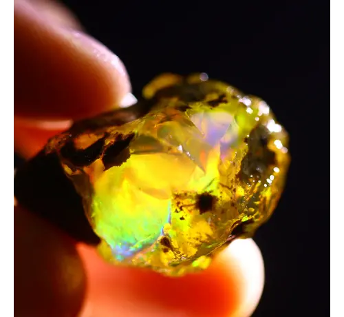 Ruwe Äthiopischer Welo - Kristall Opaal - „Kolossales Gespenst“ - (31 x 25 x 19 mm - 60 Karat) - POC-0682