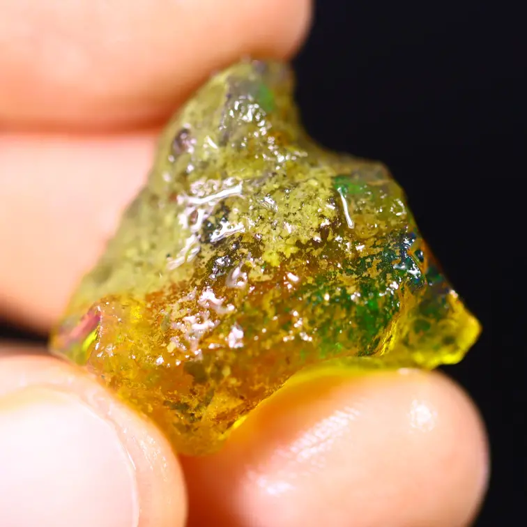 Welo etiope grezzo - Opale di cristallo - “Spreading Wildfire” - (21 x 20 x 7 mm - 15 carati) - POC-0686