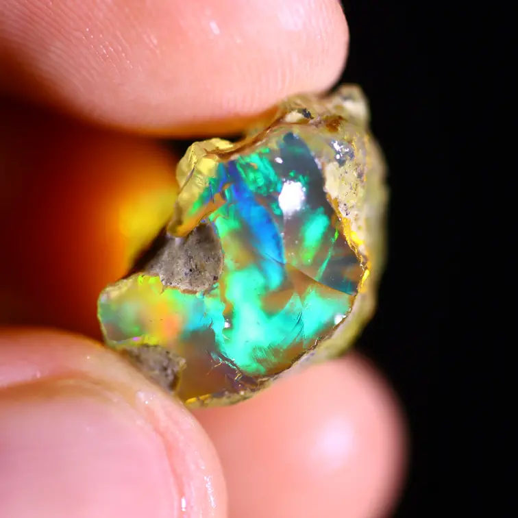 Äthiopischer Welo - Kristallopal - „Dimensionsbaum“ - (17 x 12 x 11 mm - 12 Karat) - POC-0690